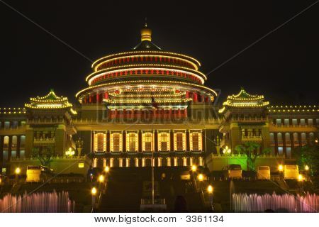 Shaanxi Sichuan Kiina Chongqing yöllä