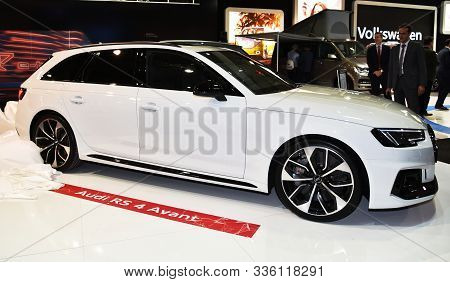 Sofia, Bulgaria, October 13-2017: Audi Rs 4 Avant At Sofia Motor Show