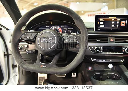 Sofia, Bulgaria, October 13-2017: Audi Rs 4 Avant At Sofia Motor Show
