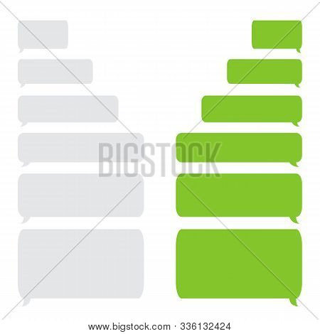Different Phone Bubble Chat Isolated On White Background. Chat Interface. Message Bubbles. Vector St