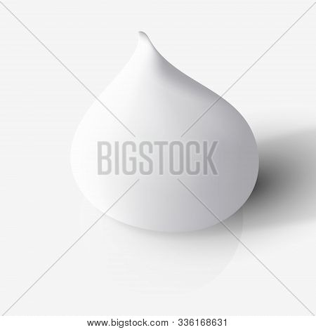 Cream Texture Stroke Isolated On Transparent Background. Facial Creme, Foam, Gel Or Body Lotion Skin