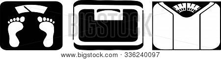 Weight Scale Icon On White Background Weight Scale, Weighting