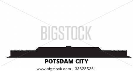 Germany, Potsdam City City Skyline Isolated Vector Illustration. Germany, Potsdam City Travel Black 
