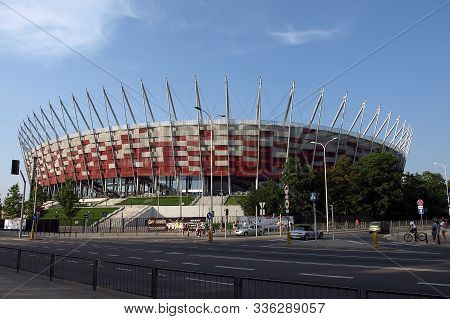 Warsaw, Poland. 9 June 2017. National Football Stadium  In Warsaw. Pge Narodowy. Sunny  Day With A B
