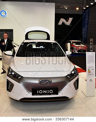 Sofia, Bulgaria, October 13-2017: Hyundai Ioniq At Sofia Motor Show
