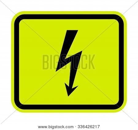 Danger High Voltage Symbol Sign Isolate On White Background,vector Illustration