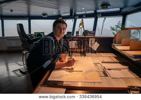 Marine Navigational Officer During Navigational Watch On Bridge