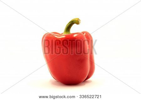 Ripe Beautiful Vegetables, Paprika On A White Background
