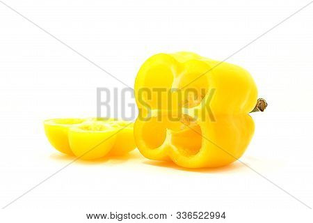 Ripe Beautiful Vegetables, Paprika On A White Background