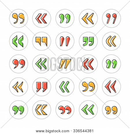 Quotes Collection - Set Of Linear Vector Web Elements