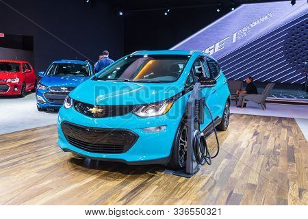 Chevrolet Bolt Ev Electric Car Charging On Display