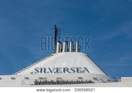 Ravenna, Italy - September 30, 2017: Silversea Cruises Is A Ultra-luxury Cruise Line Headquartered I