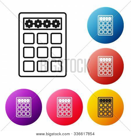 Black Line Password Protection And Safety Access Icon Isolated On White Background. Security, Safety