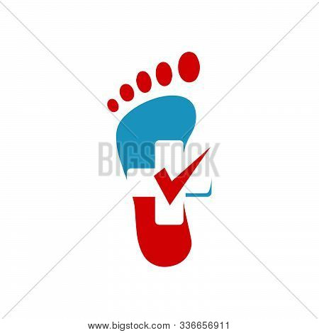 New Creative Podiatric Feet Care Foot Print Logo Design Vector Icon Illustration Template