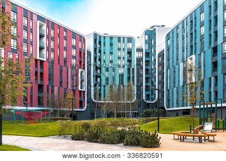 Kiev, Ukraine - Sep. 2019: Residential District 