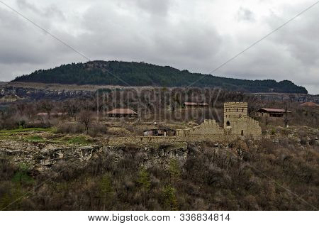 Springtime Panorama Of A Ruins Of Trapezitsa, Medieval Stronghold Located On A Hill With The Same Na