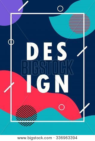 Poster Memphis Style Abstract Design Trend Modern Flyer Pop Art