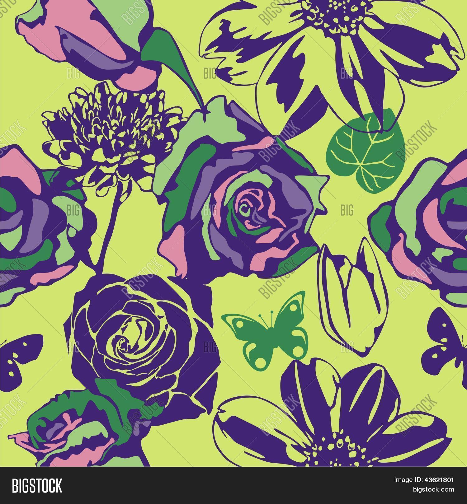 Floral Vector Texture Vector & Photo (Free Trial) Bigstock