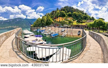 Punta Spartivento Viewpoint In Town Of Belaggio On Como Lake, Lombardy Region Of Italy
