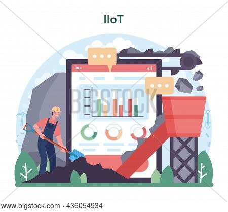 Coal Industry Online Service Or Platform. Mineral And Natural
