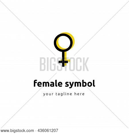 Female Sign Icon, International Womens Day Symbol. Eps10 Vector Illustration On White Backgrounf