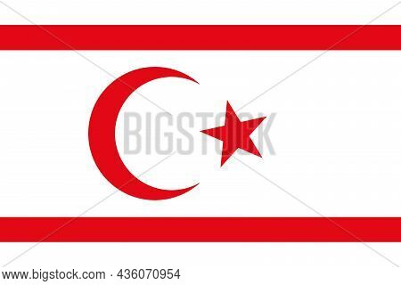 The Republic Flag Of Northern Cyprus Flag Is The Republic Of Cyprus At The Northern Part Of Cyprus I