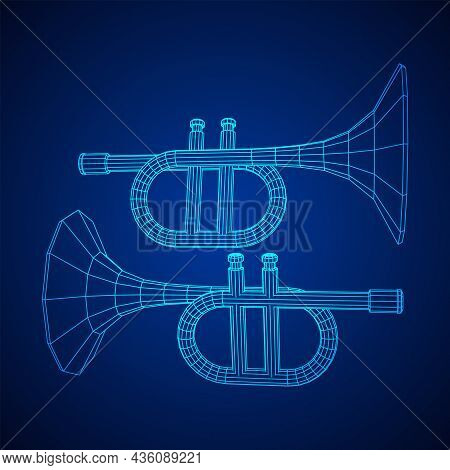 Trumpet Pipe Fife Musiacal Instrument Vector Illustration