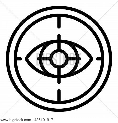 Cyber Eye Icon Outline Vector. Theft Fraud. Secure Key