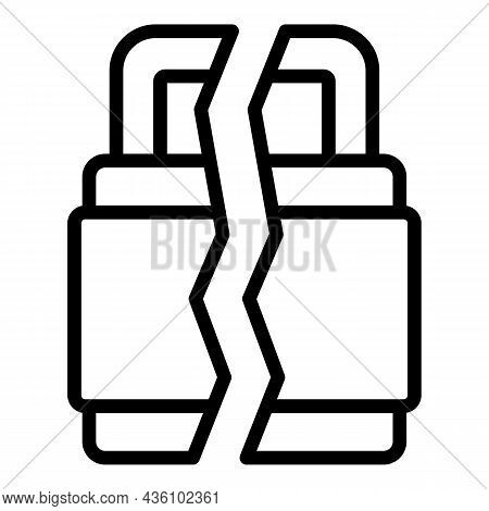 Unlock Padlock Icon Outline Vector. Stop Fraud. Secure Cyber