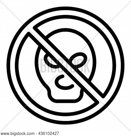 Fraud Alarm Icon Outline Vector. Stop Secure. Cyber Key