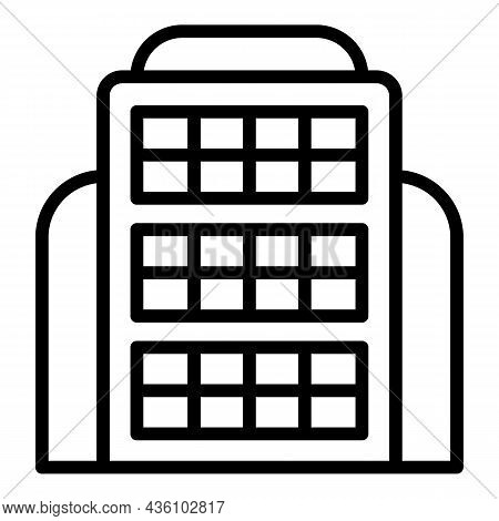Multistory Icon Outline Vector. City Building. House Block
