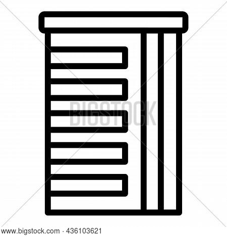 Prefab Multistory Icon Outline Vector. City Building. Apartment Perspective
