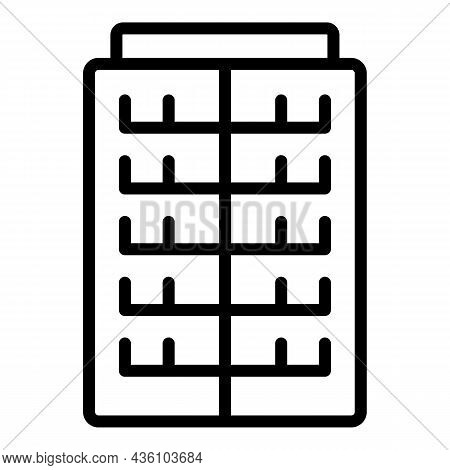 Skyscaper Multistory Icon Outline Vector. Building City. House Block