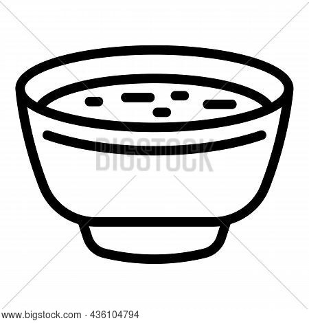 Bean Cream Soup Icon Outline Vector. Croatia Cuisine. Pea Dinner