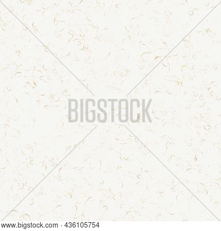 Handmade White Gold Metallic Rice Sprinkles Paper Texture. Seamless Washi Sheet Background. Sparkle 