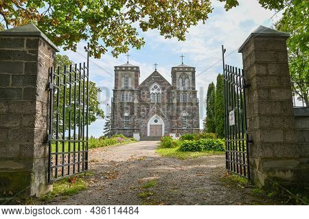 Jozef's Catholic Church In Naujene, Latvia - Gate To The Church