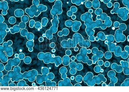 Artistic Modern Huge Amount Of Bio Unicellulars Digitally Drawn Texture Or Background Illustration