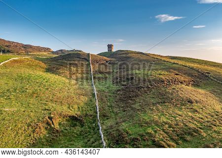 Aerial View Of The Crohy Head Signal Tower At Maghery By Dungloe - Ireland