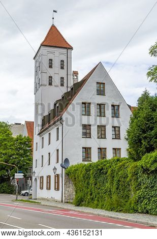 Historic Building In Kempten, The Largest Town Of Allgaeu In Swabia, Bavaria, Germany