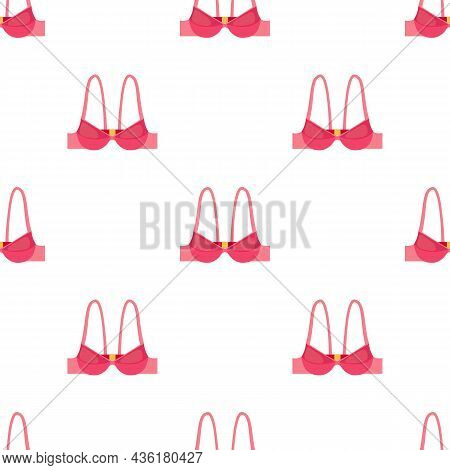 Pink Bra Pattern Seamless Background Texture Repeat Wallpaper Geometric Vector