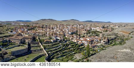 Panoramic View Ofagreda, With Historical Category Of Town, Spanish Town In The Province Of Soria, In