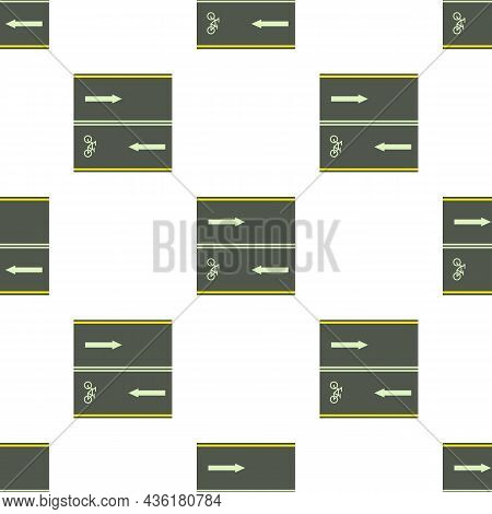 Bike Path Pattern Seamless Background Texture Repeat Wallpaper Geometric Vector