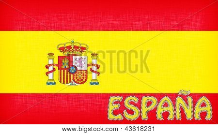 Flag Of Spain With Letters