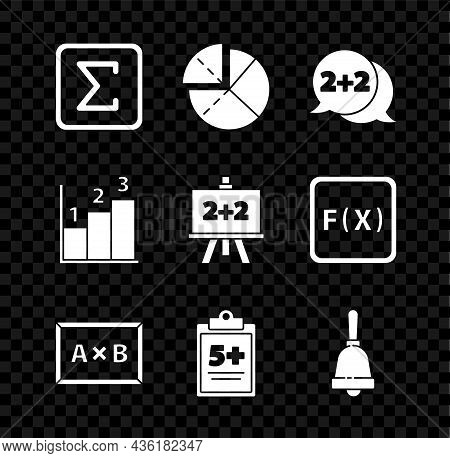 Set Sigma Symbol, Graph, Schedule, Chart, Diagram, Equation Solution, Chalkboard, Test Or Exam Sheet