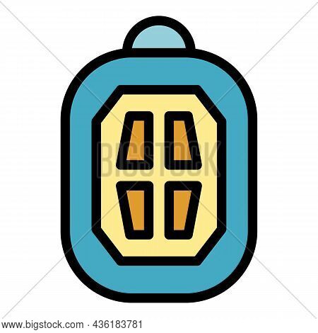 Security Car Keyless Icon. Outline Security Car Keyless Vector Icon Color Flat Isolated