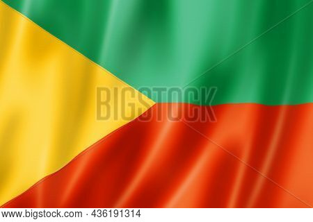 Zabaykalsky State - Krai -  Flag, Russia Waving Banner Collection. 3d Illustration