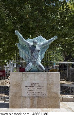 Aix En Provence, France, July 8, 2015: Monument For The Genocide Of The Armenians In Aix En Provence