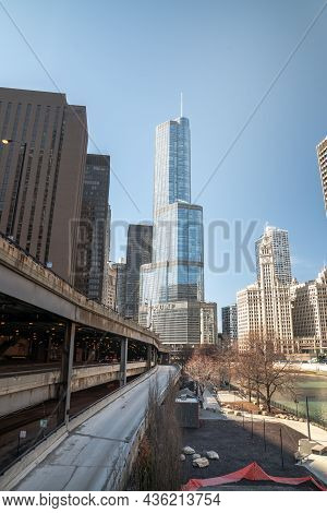 Chicago, Il - March 10th, 2020: The Trump International Hotel And Tower Will Remain The City's 2nd T