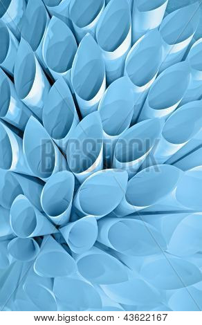 Blauwe Conus stapel, buizen