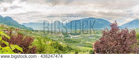 Panoramic View At The Scenery Of Nature From Scena Town - Italy